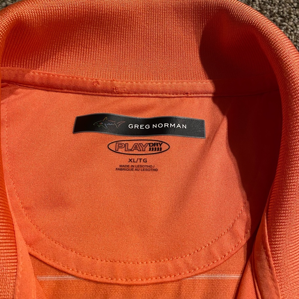 Men’s XL Dry Fit Golf Collared Orange Shirt - Picture 3 of 4